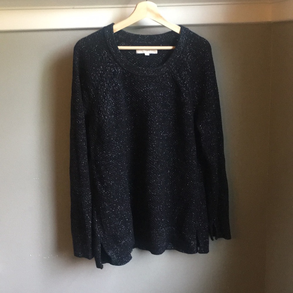 LOFT black and silver sweater